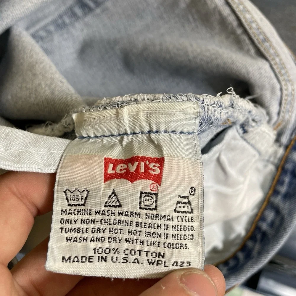 Vtg Levis 501 Jeans Mens 36x32 (fit 34x30) Blue Denim USA Made 90s FLAW READ